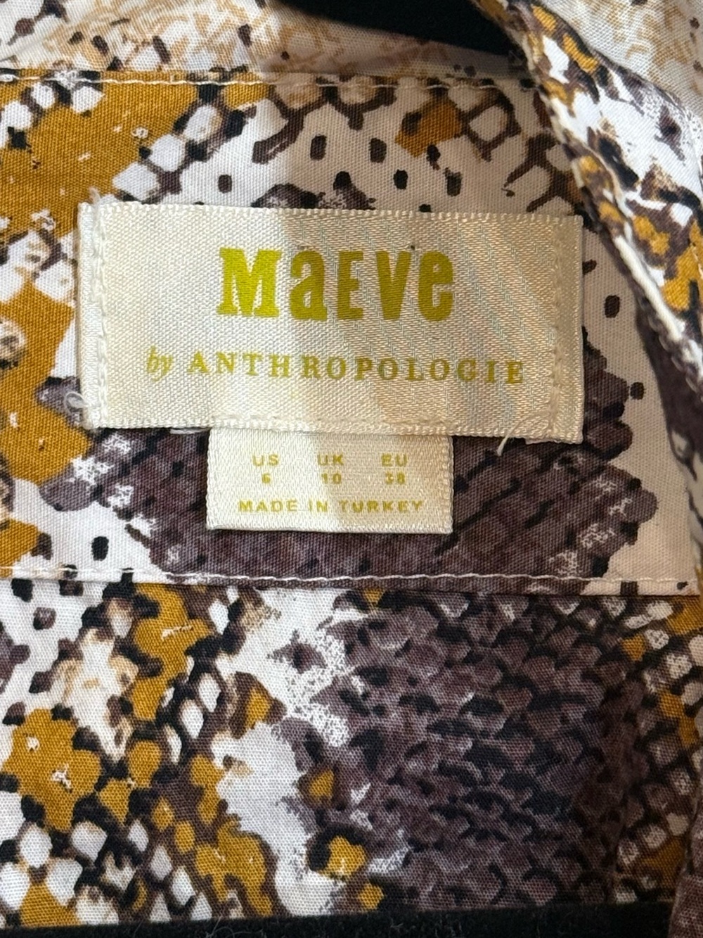 Women’s Anthropologie MAEVE snake print tiered maxi dress- Size 6 - Picture 10 of 12